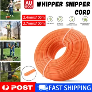 2.4MM/2.7MM*100M TRIMMER LINE WHIPPER SNIPPER CORD WIRE BRUSHCUTTER NYLON AU - Picture 1 of 14