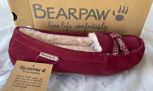 Bearpaw Cynthia Gamuza Púrpura Piel de Oveja Mocasín/Zapatillas/Zapatos...NUEVO EN CAJA Mujeres 10 - Imagen 1 de 7