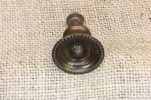 Old Cabinet Drawer Knob Door Pull Antique Brass Color Tin Vintage Shutter 1 1/8" - Picture 1 of 7