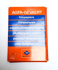 AGFA CARTE FOTOGRAFICHE - FOTOPAPIERE - PHOTOGRAPHIC PAPERS (8026)