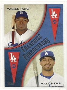 2013 Topps Update - Franchise Forerunners - #2 - Puig/Kemp - Dodgers