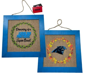 Carolina Panthers Wanddeko Schild NFL blau weiß doppelseitig Neu Super Bowl - Bild 1 von 7