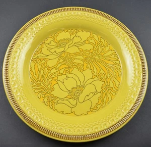 Plato de Cena Franciscano China Amapola 10.75" D Cerámica Amarilla Mostaza De Colección - Imagen 1 de 3