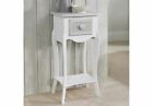 LPD Furniture Brittany White 1,2 & 3 Drw Bedside / Nightstand/ Bedside Cabinet