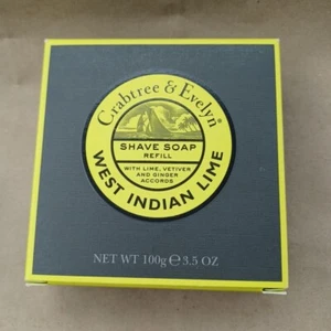 CRABTREE & EVELYN WEST INDIAN LIME SHAVE SOAP REFILL MENS 3.5oz NIB DISCONTINUED - Picture 1 of 8