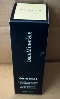 BARE MINERALS ORIGINAL LIQUID MINERAL FOUNDATION BROAD Fairly Light 03 S19 - Image 1 of 4