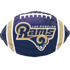 Anagram Los Angeles Rams Party Football Shape 18" Foil Balloon, Blue Gold White - Picture 1 of 1
