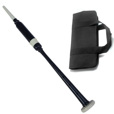 PRINCE MUSIC Practice Chanter Bagpipes + Carry Bag &Reeds | 3 Styles Black, Silver, Natural