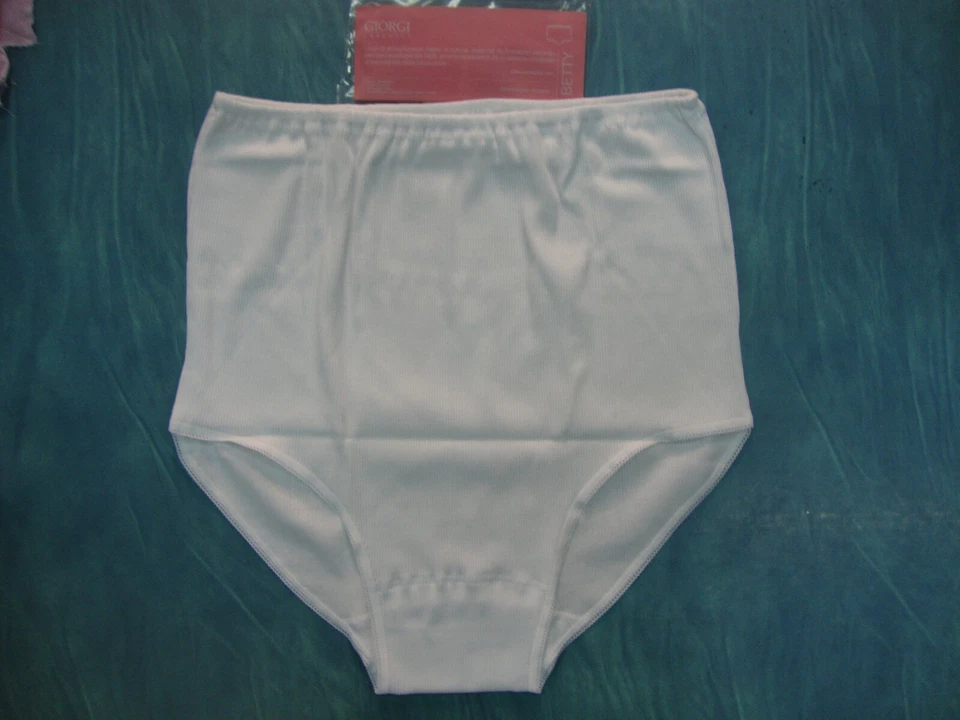 MUTANDA DONNA VITA ALTA COSTINA BIANCO COTONE UOMO -  GIORGI ART BETTY 26730  - Immagine 1 di 1