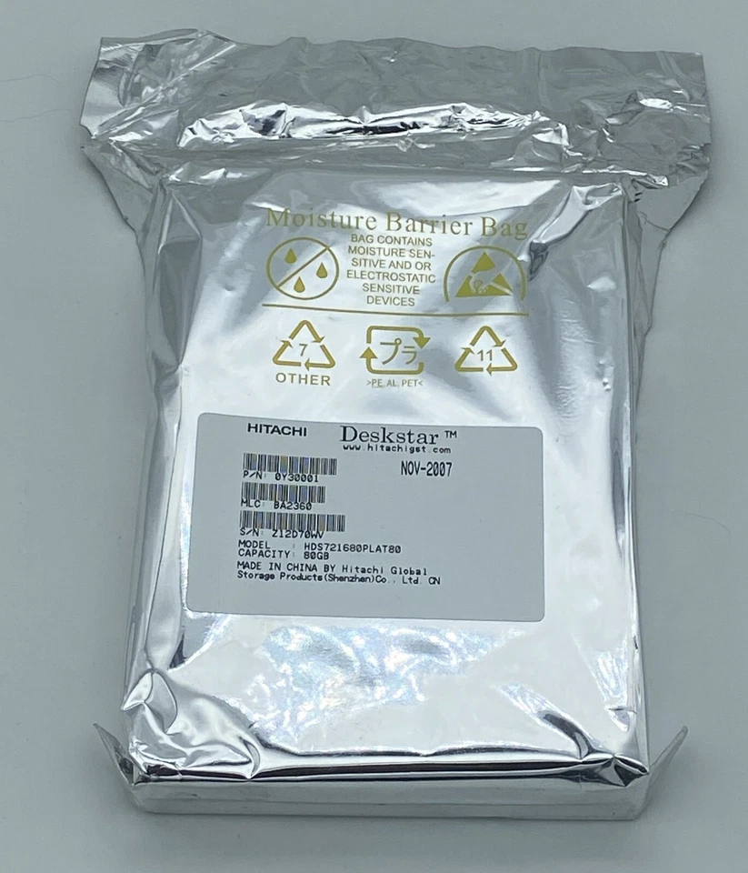 HITACHI DESKSTAR 80 GB HDD HARD DRIVE NEW! HDS721680PLAT80, Free Priority Ship - Image 1 of 1