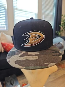 Anaheim Ducks Snap Back Hat Cap Black Green Camo NHL Hockey Sixth Man - Picture 1 of 7