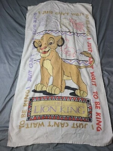 Vintage Disney König der Löwen Strandtuch Simba Just Can't Wait to be King Franco 90er - Bild 1 von 21