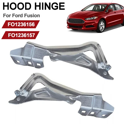 2PCS Hood Hinges Silver Driver & Passenger For 2013-2020 Ford Fusion DS7Z16796A. - Image 1 of 4