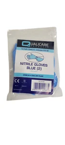 Qualicare Nitrile Medical Gloves 2 Blue Exam Gloves, Latex free - Picture 1 of 2