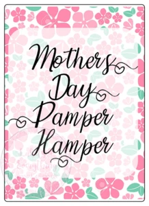 Mothers Day Pamper Hamper Large Stickers Letterbox Postal Sweets Party Bag Cone - Picture 1 of 4