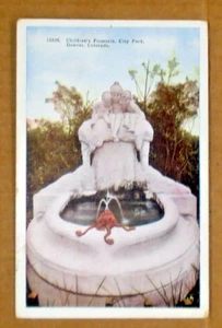 Denver Colorado Children's Fountain City Park CO Vtg postcard unused - Picture 1 of 2