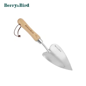 Berry&Bird Hand Schaufel Pflanz Herzform Garten Werkzeug Edelstahl Holz Griff - Bild 1 von 7