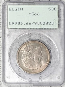 1936 Elgin Commemorative Half Dollar PCGS MS66 Rattler Holder! #EGJ6 - Picture 1 of 4