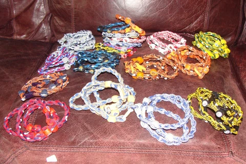 NFL Twisted Titanium FOOTBALL Bracelet 8.5' - 9"- USA SELLER-FAST SHIP Cover