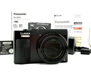 Panasonic Lumix DC ZS70 Digital Camera Black 30x Zoom 4K WiFi IOB Near MINT - Picture 1 of 13
