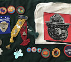 Lot Of Odds & Ends, Junk Drawer, Collector’s Pins, Badges, Tags, SmokyBear