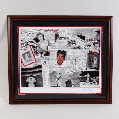 Joe DiMaggio Signed Print Display Legacy Yankees Robert Stephen Simon – COA JSA - Image 1 of 4