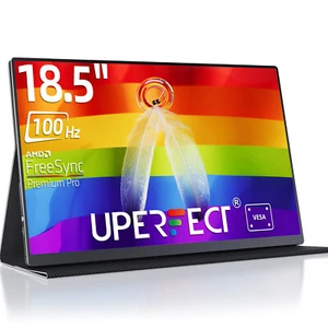 UPERFECT 18.5" 100Hz Portable Monitor Display 1920x1080 LCD Gaming Monitor - Picture 1 of 7