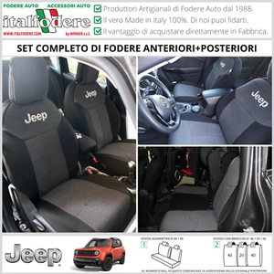 FODERE COPRISEDILI Jeep Renegade SU MISURA! Fodera Foderine COMPLETE Grigio 37 - Imagen 1 de 4
