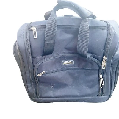 Lucas Original Maleta con Ruedas Negra Expandible con Bolsillos Asa Bolsa de Viaje Foto 1 de 4