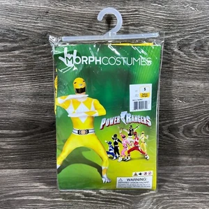 Morphsuits Adult Yellow Power Ranger Costume Bodysuit Superhero Size S ≤ 4' 7" - Picture 1 of 9