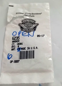 Piezas de motor Harley-Davidson originales lavadora nueva OEM P/N: 6235 (6) paquete abierto - Imagen 1 de 4