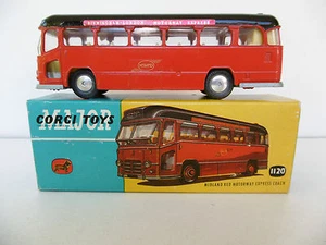 CORGI-TOYS MIDLAND RED MOTORWAY EXPRESS COACH REF 1120 BON ÉTAT BOITE D'O - Imagen 1 de 8