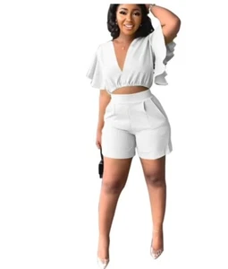 Shorts Suit Classy Wear White Short Suit Vintage Inspired Shorts Suit Any Occas - Picture 1 of 2