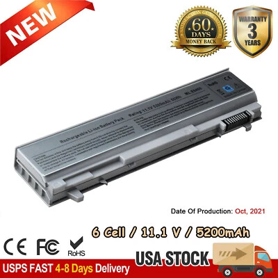 Battery For Dell Latitude E6400 E6410 E6500 E6510 PT434 Laptop 5200mAh 6cell - Image 1 of 4
