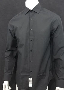 NUEVA CON ETIQUETAS CAMISA CALVIN KLEIN PARA HOMBRE ALGODÓN MANGA LARGA CON BOTÓN FRONTAL GRIS AJUSTE DELGADO 15 1/2 - Imagen 1 de 8