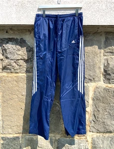 Pantalones cortavientos Adidas vintage años 90 para hombre grandes azules años 90 - Imagen 1 de 10