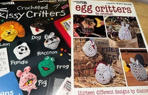 2 folletos de ganchillo de artes de ocio Kissy Critters y Egg Critters para ganchillo 1991-93 - Imagen 1 de 5
