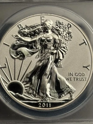 American Silver Eagle 2011 P prueba inversa PR70 RP70 25 aniversario como nuevo en Estados Unidos Foto 1 de 4