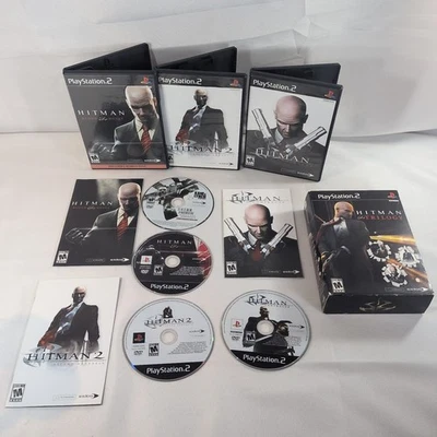 Hitman Trilogy Sony PlayStation 2, PS2 3-Pack Complete Series w/ Manuals TESTED - Image 1 of 4
