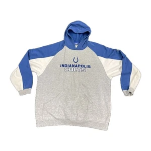 1990's Reebok NFL Indianapolis Colts Men's Gray Long Sleeve Hoodie Pullover ~ XL - Picture 1 of 6