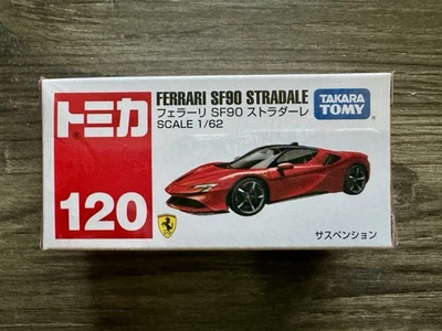 🔴⚫️ Takara Tomy Tomica 120 Ferrari SF90 Stradale Red 1/62 Mini Diecast Car - Image 1 of 2
