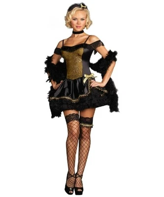 Goldie Rush Saloon Girl Sexy Womens Halloween Costume by Dreamgirl Size XL NIP - Image 1 of 4