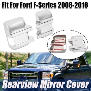 Full Mirror Cover Cap Add-on Style For Ford F250 F350 F450 Super Duty 2008-2016 - Picture 1 of 12