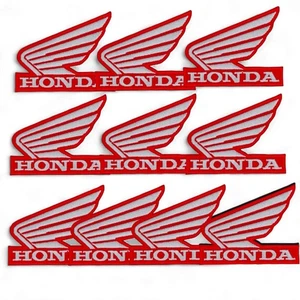 Wing Logo Embroidery Badges Iron On Patch Racing Biker Motorcycle Jacket 10pcs. - Picture 1 of 7