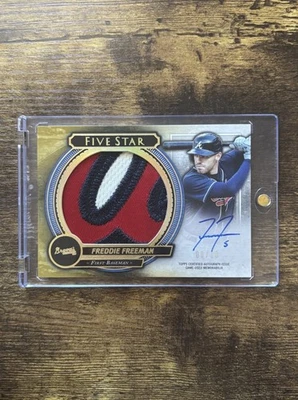 2021 Topps Five Star Freddie Freeman Jumbo Prime Relic Gold Patch Auto /10 - Image 1 of 4