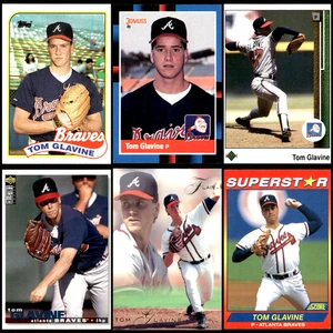 Tom Glavine 6 Card Lot, includes RC (Topps, UD, Donruss, etc.) - Braves (NM) - Picture 1 of 14