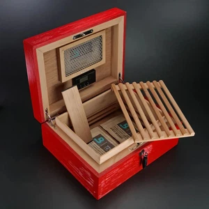 Brizard " Royal Oak Collection " Fire Truck Red Humidor 30 / 40 ct NIB - Picture 1 of 2