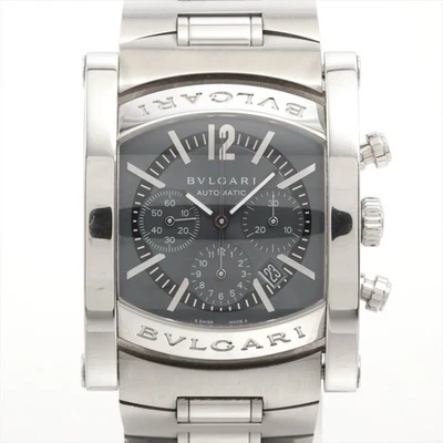 BVLGARI Assioma AA44SCH Automatic Chronograph Date Indicator Gray Silver Rare - Image 1 of 4