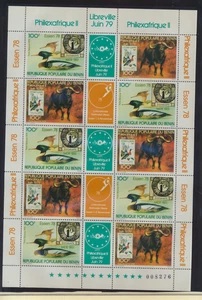 Francobolli Benin Scott da #C285 a C286, come nuovi mai incernierati, foglio completo di 10 ed etichette - Foto 1 di 1