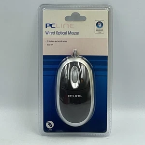PC Line Wired Optical Mouse • 3 Button & Scroll Wheel • USB PCL-WS01  New Sealed - Picture 1 of 5
